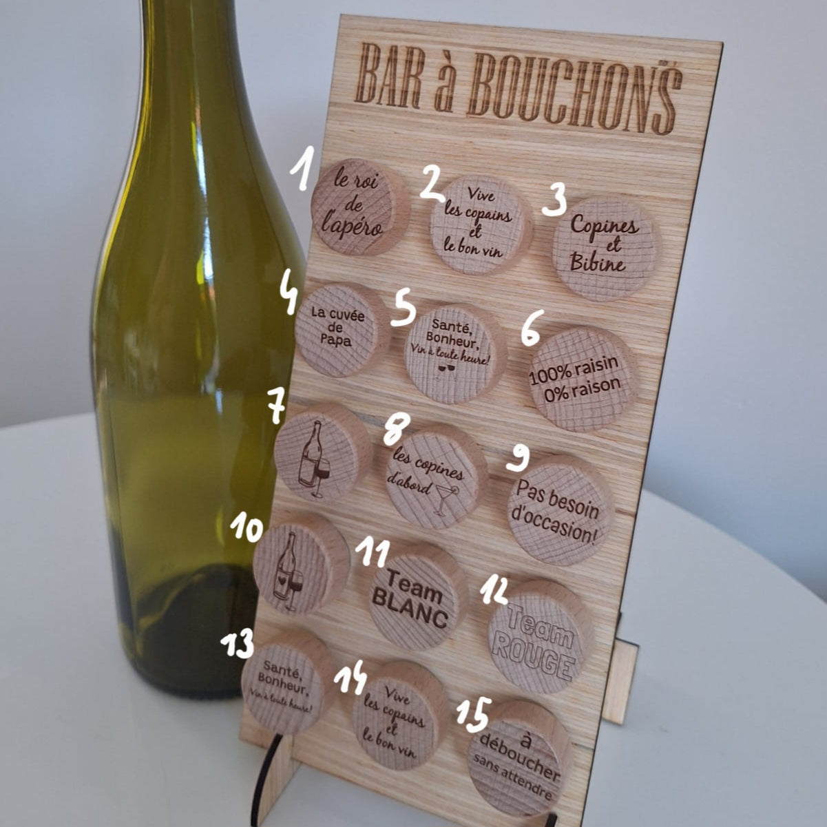 bouchons en bois personnalisés