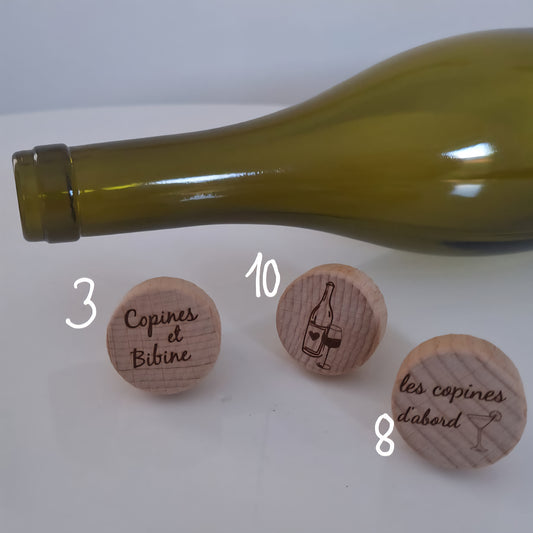 bouchons en bois personnalisés
