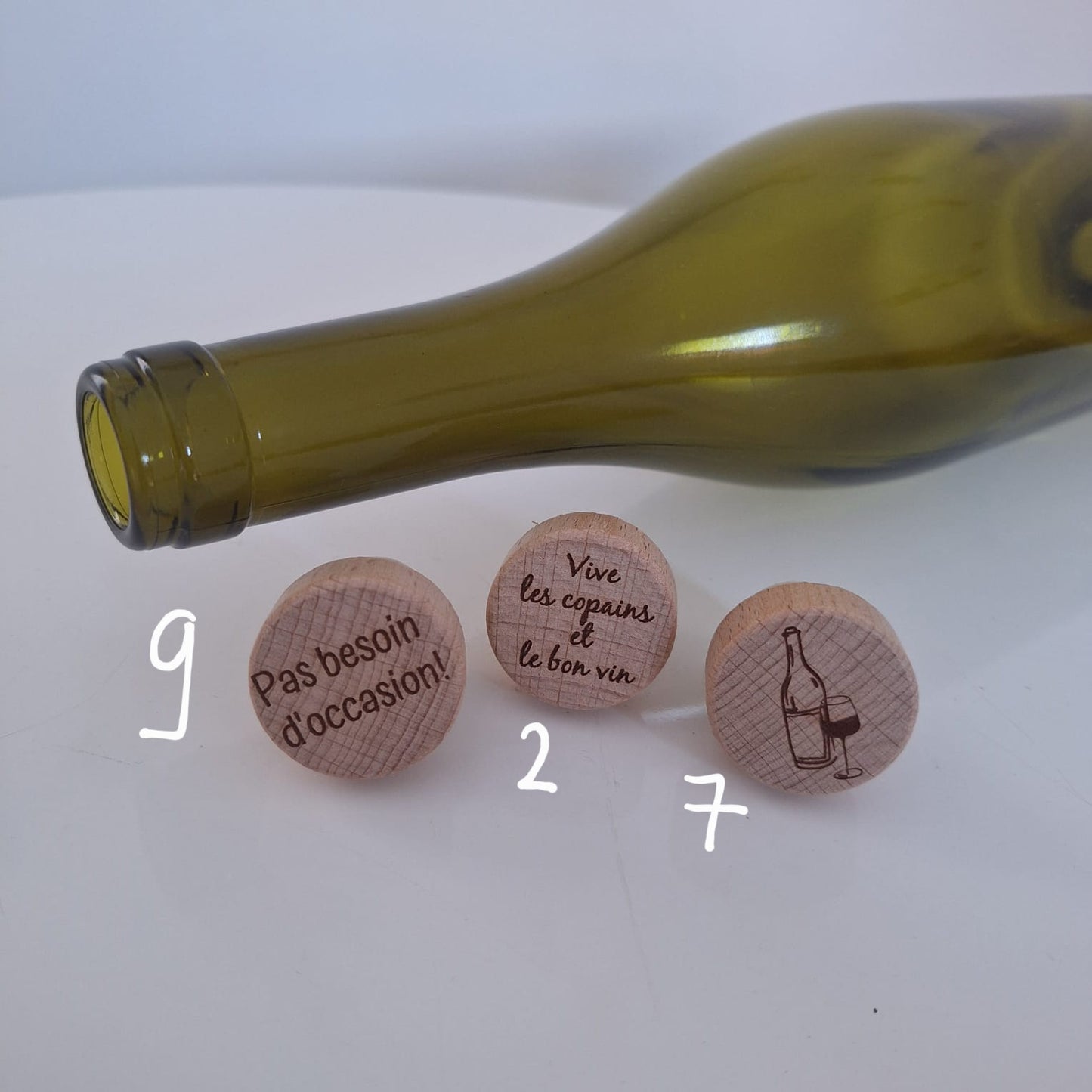 bouchons en bois personnalisés