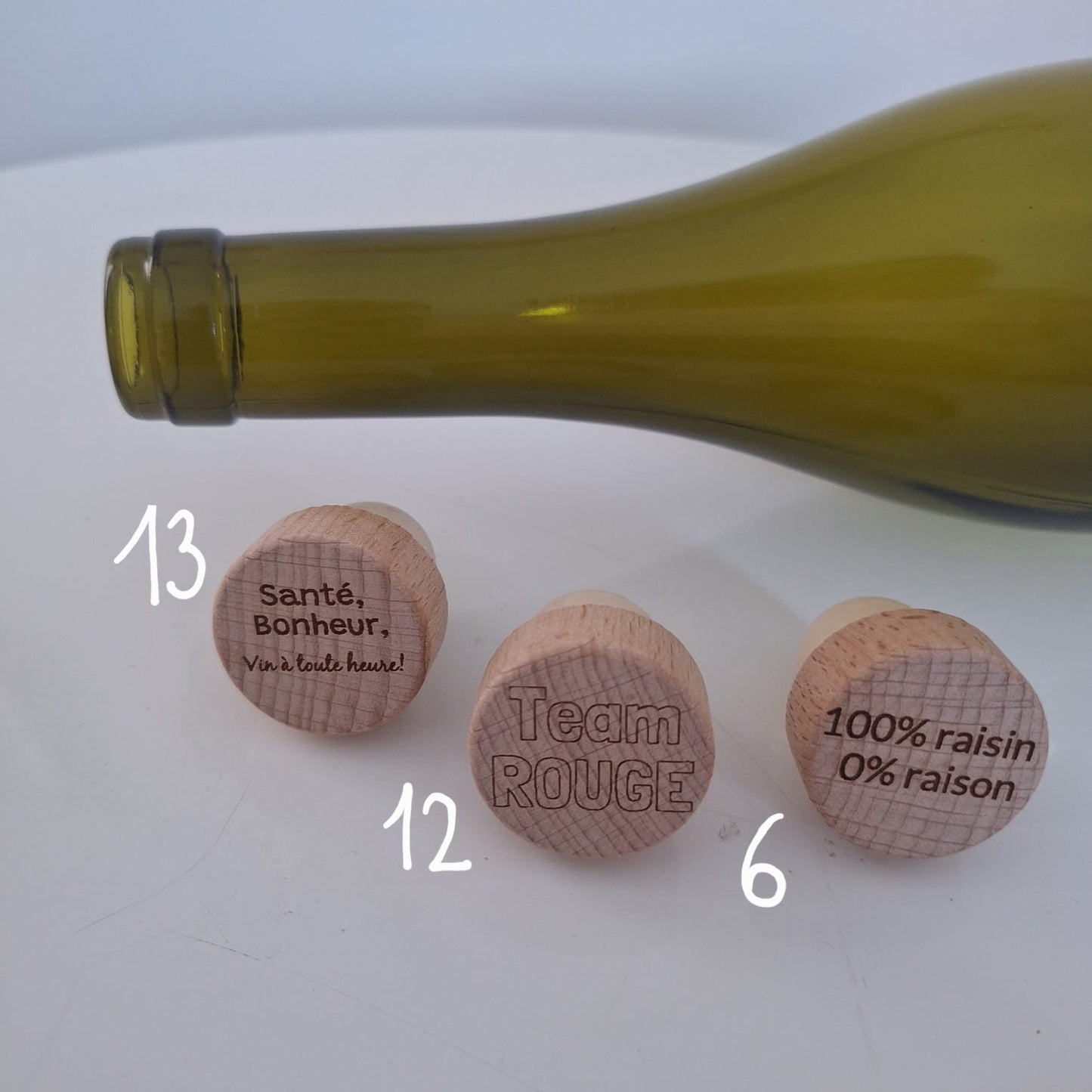 bouchons en bois personnalisés