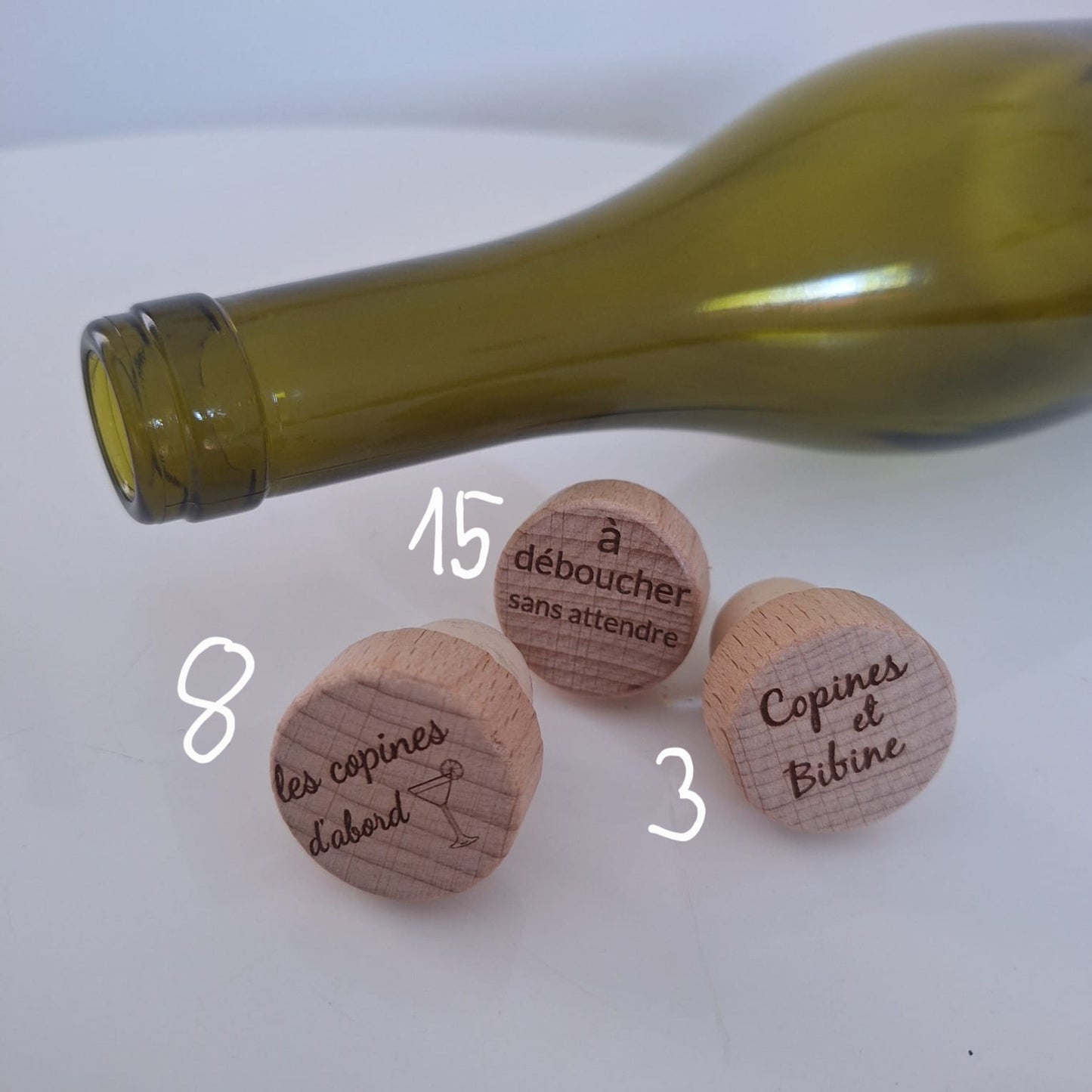 bouchons en bois personnalisés